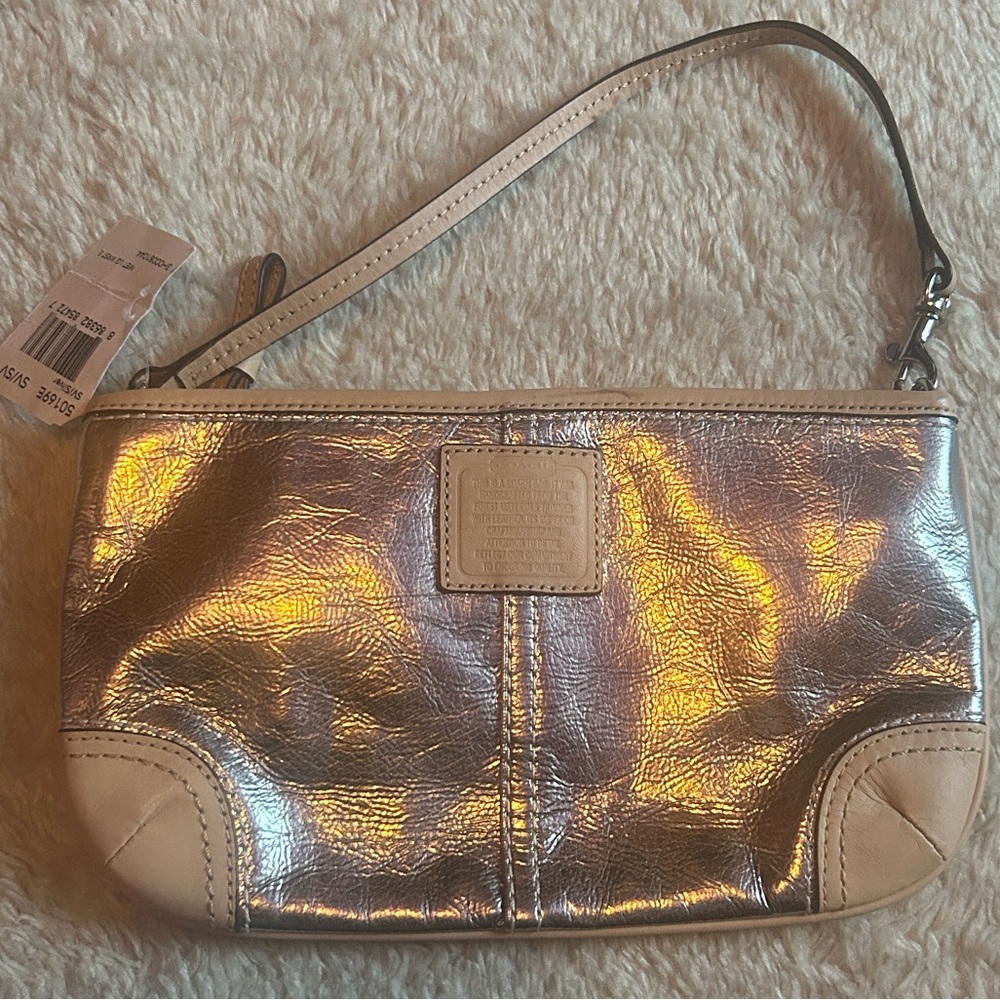 Coach Metallic Wristlet